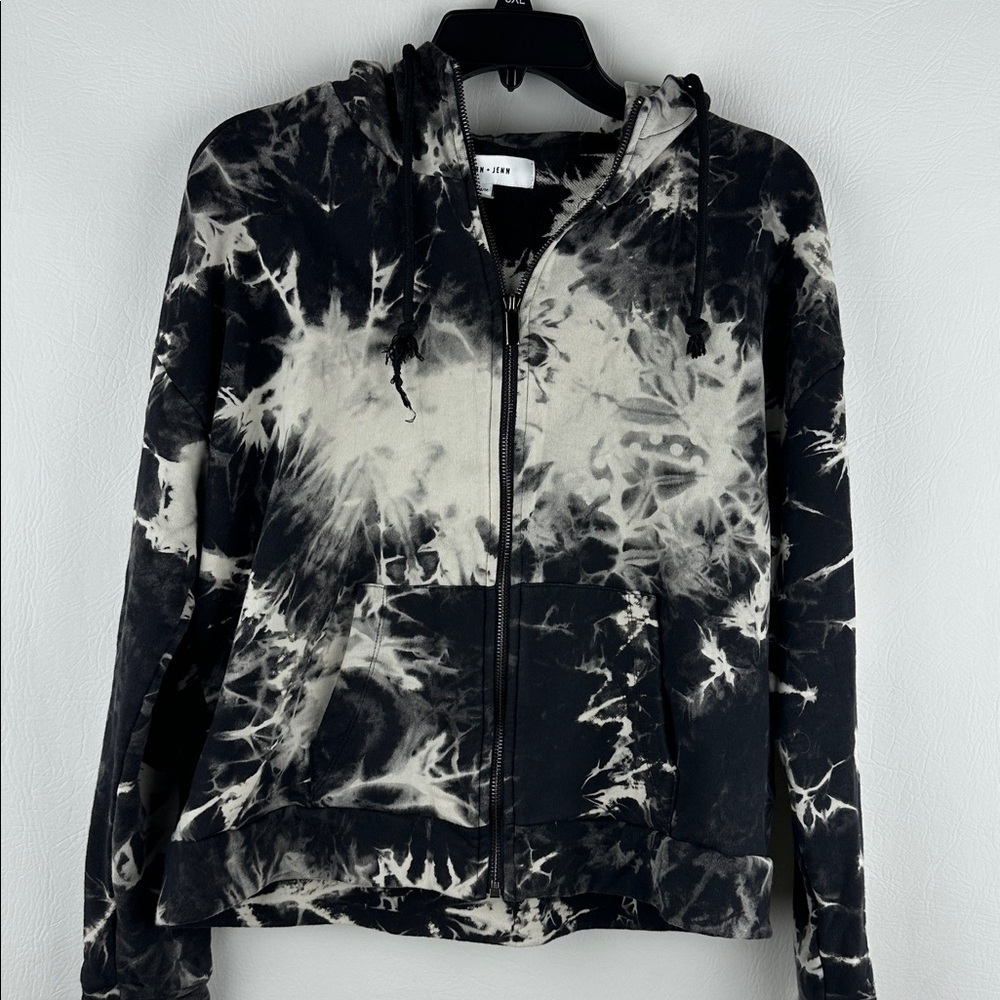 John + Jenn Tie Dye Full Zip Hoodie Jacket